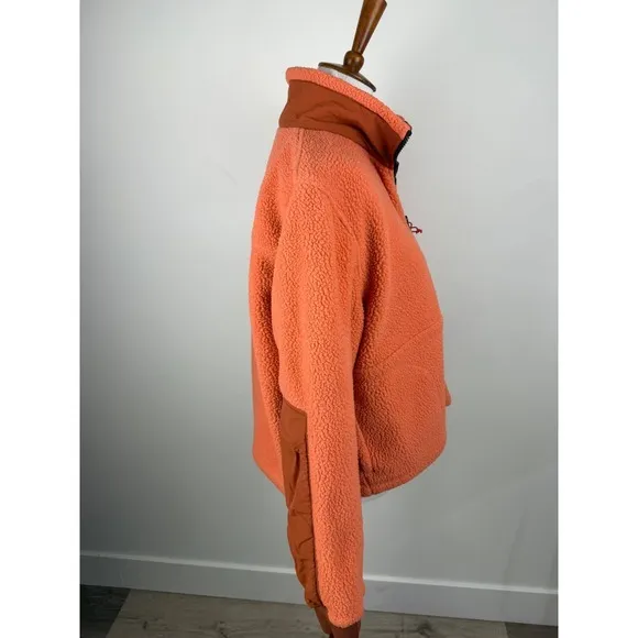 Topo Designs Subalpine Fleece Pullover Burnt Orange Half Zip Women's XL - Image 12