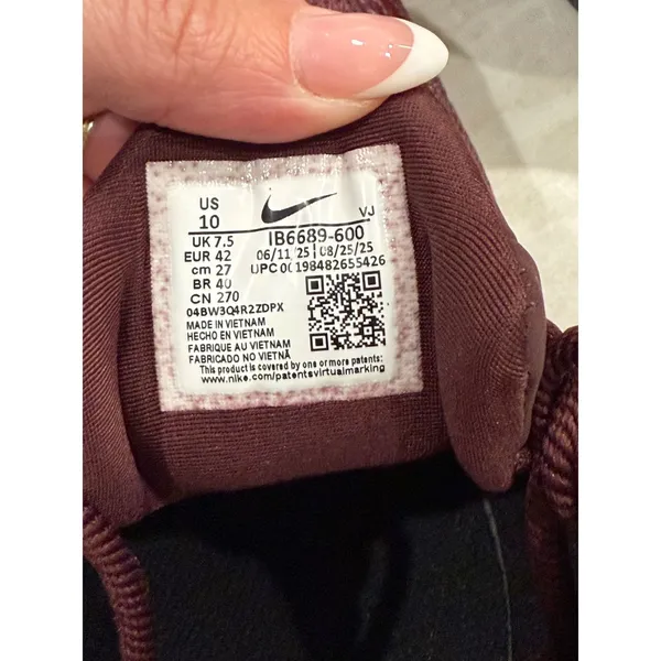 NWOT Nike Air Max Pulse Dark Beetroot Burgundy Croc IB6689-600‎ Womens 10 - Image 7