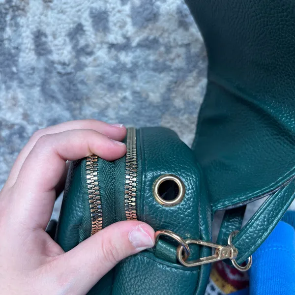 Women’s dark green shoulder crossbody bag - Image 5