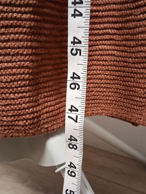 Abercrombie & Fitch Rust Knit Maxi Dress Spaghetti Straps size Medium - Image 11