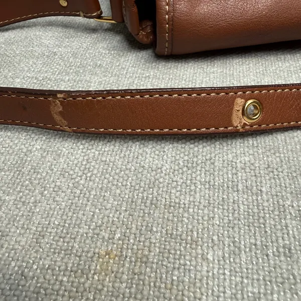 Etienne Aigner Brown Leather Crossbody Shoulder Bag Vintage Small Flap‎ Purse - Image 8