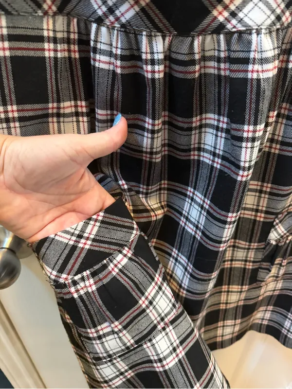 Speechless Black and White Plaid Sundress with Pockets - Image 4