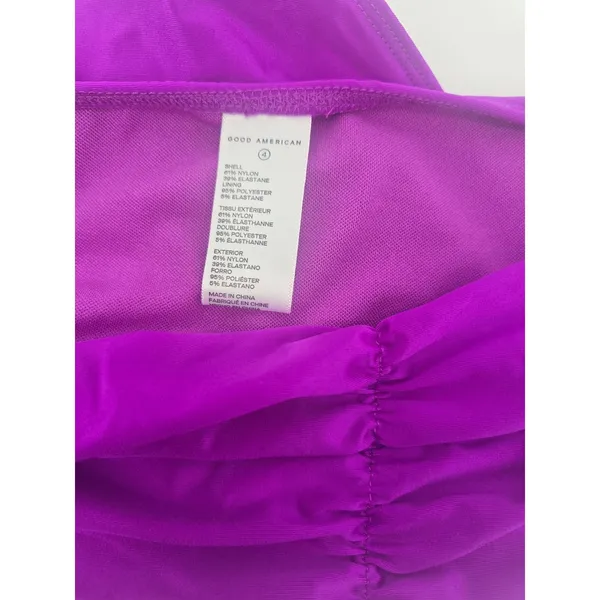 Good American Bikini Set Womens 4 Purple‎ Ruched High Waist Underwire Balconette - Image 4
