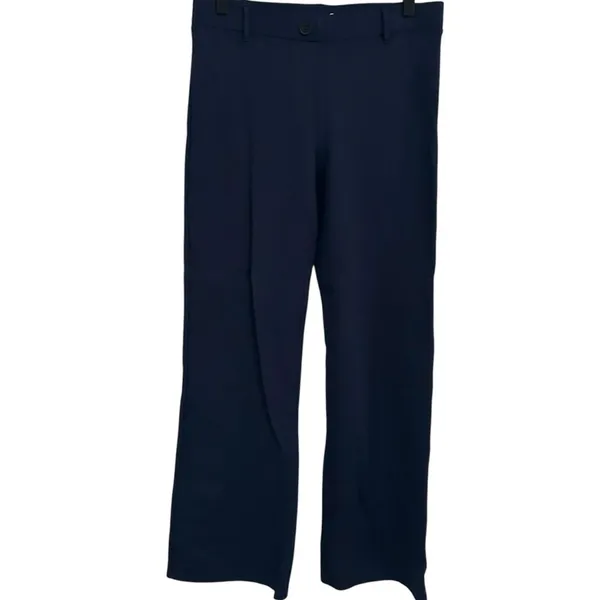 Betabrand Classic Dress Pant‎ Yoga Pants Straight Leg Navy Blue Medium Petite - Image 2
