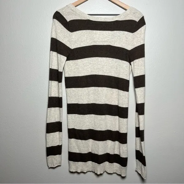 VTG Y2K‎ 2000s Abercrombie & Fitch Women Sweater Striped V-Neck Rabbit Hair - Image 7