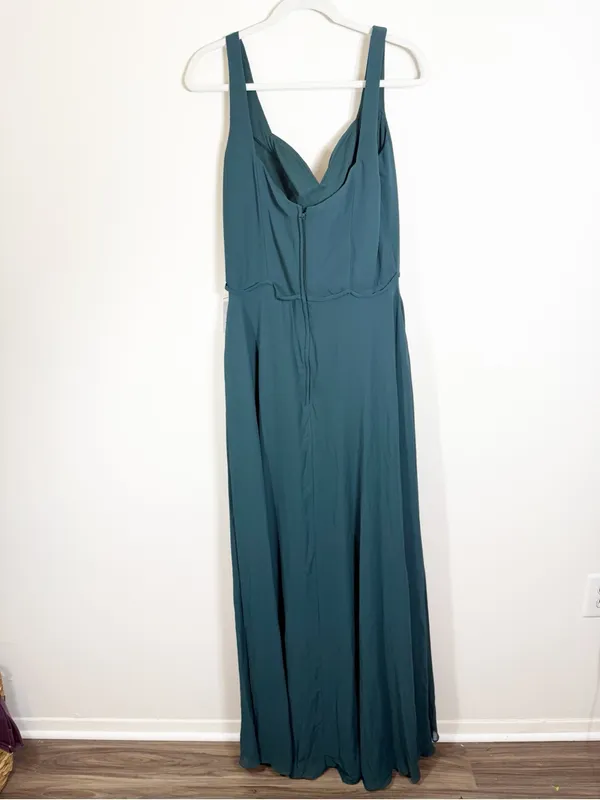 NWT Kennedy Blue Haley Bridesmaid Dress Forest Green Size 14 - Image 4