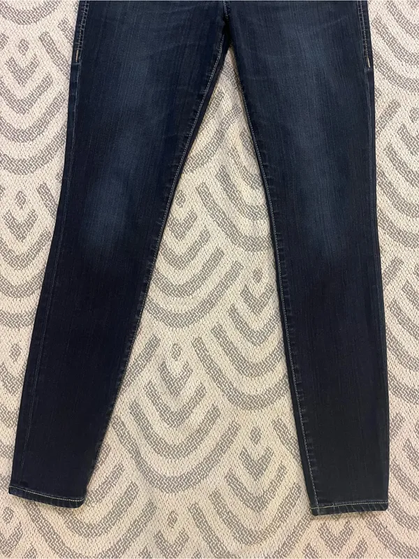 BIG STAR // THE BUCKLE Womens Alex Skinny Non-Distressed Dark Wash Blue Jeans 28 - Image 3