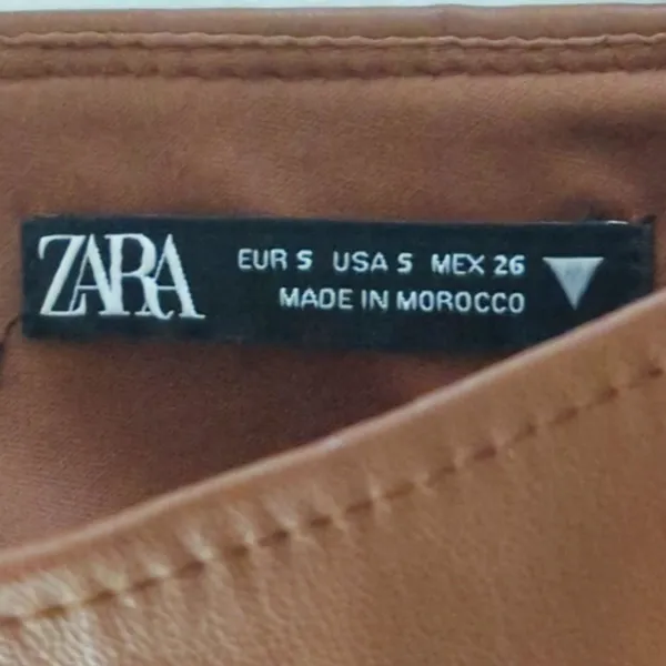 Zara Brown Corset Faux Leather Bustier Tube Chic‎ Women's Small Coastal Cowgirl - Image 6