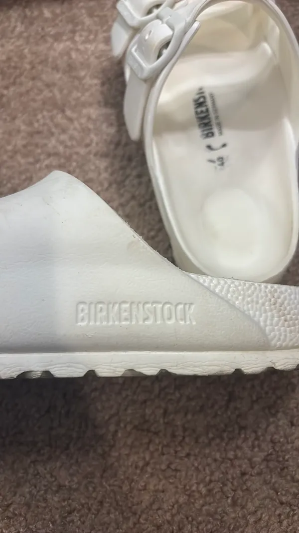 White Birkenstock Sandals Arizona Women’s - Image 3