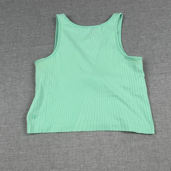 Lululemon Tank Top Womens Small Green Cropped Built-In Bra Moisture Wicking Yoga - Image 6