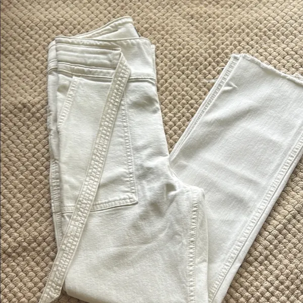 Abercrombie & Fitch Cream Ultra-High Rise Jeans - Image 5
