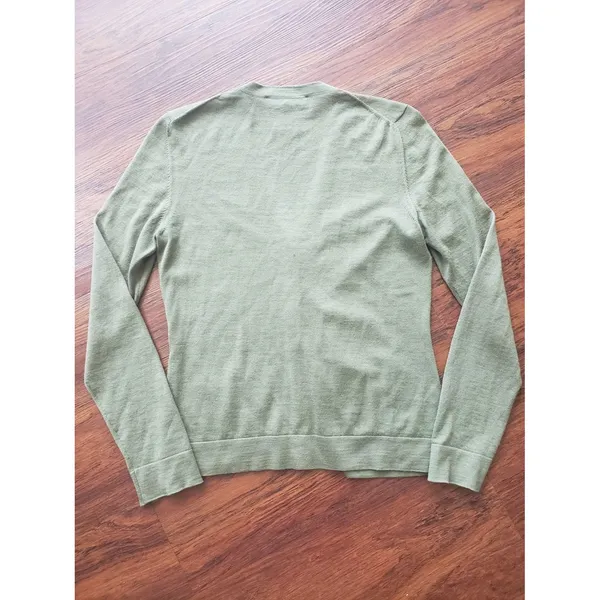 Christian Dior Olive Green Knit Cardigan Sweater Size 6 Vintage Designer Preppy - Image 6