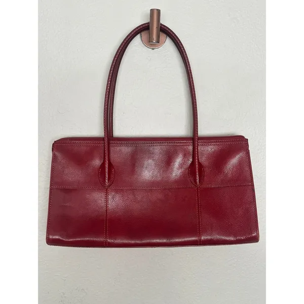Vintage Burgundy Cherry Red Wilsons Leather Pelle Studio Shoulder Bag Purse Hobo - Image 5