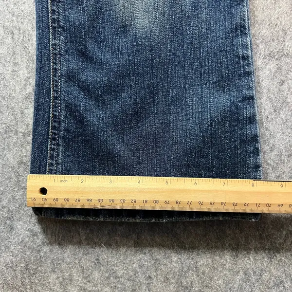 Vintage Y2K No Boundaries Flare Jeans Low Rise Wide Leg Denim‎ Blue Juniors 5 - Image 6