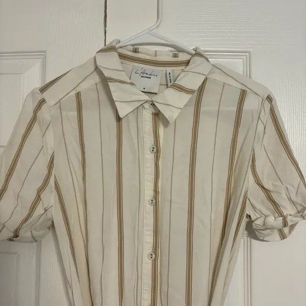 Revolve L’Acadamie Stripe Button Down Dress - Image 3