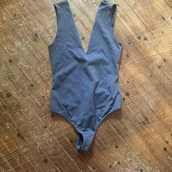 Free People Intimately Keep It Sleek S gray bodysuit - Image 2