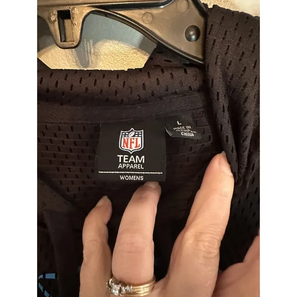 NFL Team‎ Apparel Women's Large Mesh Carolina Panthers Hoodie - Image 3
