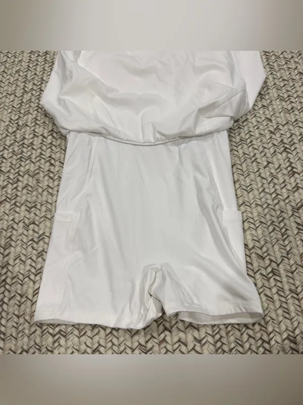 NWOT Halara White SoftlyZero Airy U Neck 2-in-1 Pocket Mini Active Dress - Image 9