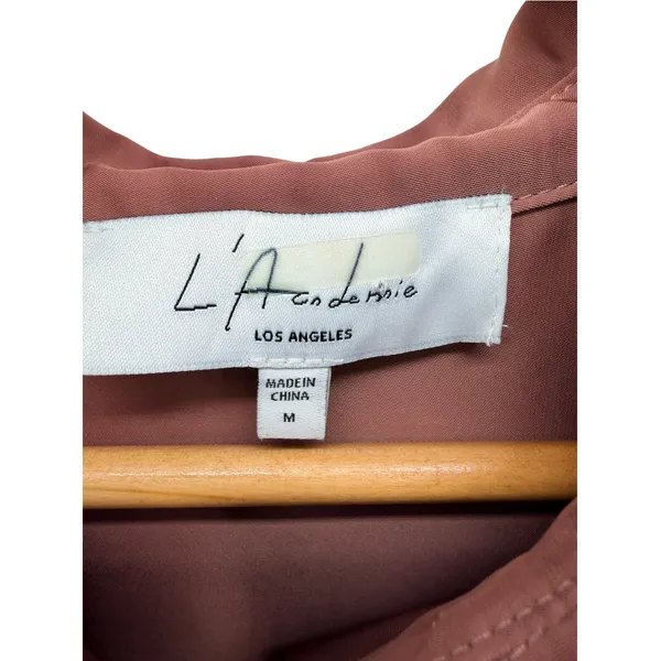 L'Academie Revolve Maxi Shirt Dress M Dusty Mauve Utility No Belt Minimalist - Image 3