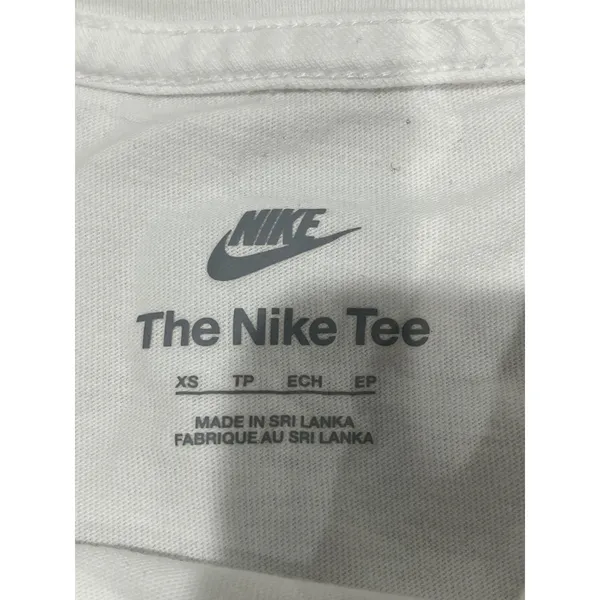 The Nike Tee White Embroidered Swoosh Logo T‎ Shirt XS - Image 3