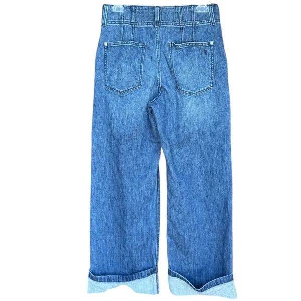 Anthropologie Pilcro High Rise Wide Leg Cuffed Blue Jeans Sz‎ 27 - Image 6