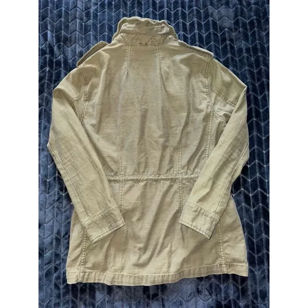 Free People Not Your Brothers Surplus Army Green Full Zip Jacket Size‎ Small - Image 6