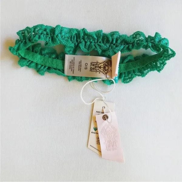 HAH Free People One and Done Emerald Green Garter - Image 3