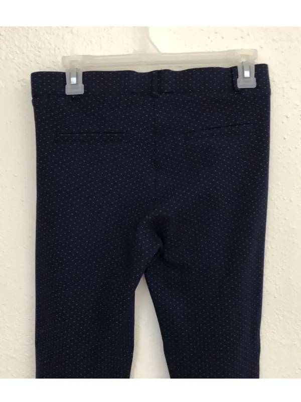 Betabrand Navy Blue Printed Dress Pants Yoga Pants Medium Long work trousers - Image 4