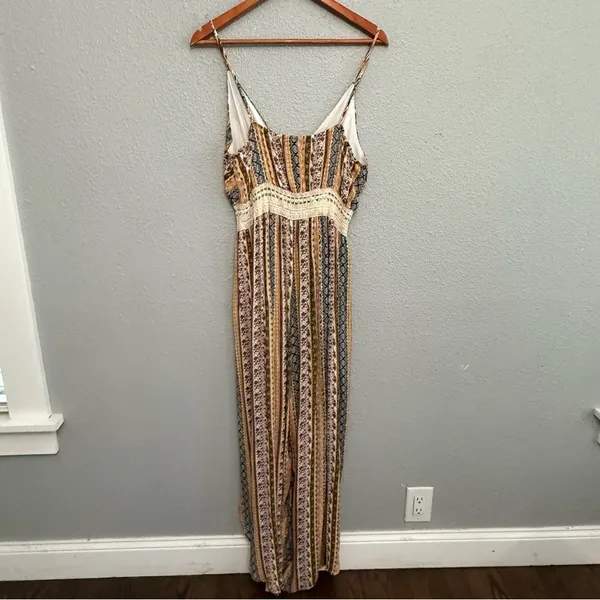 Vine and‎ Valley Jumpsuit Size Large Multicolor Surplice Neck - Image 4