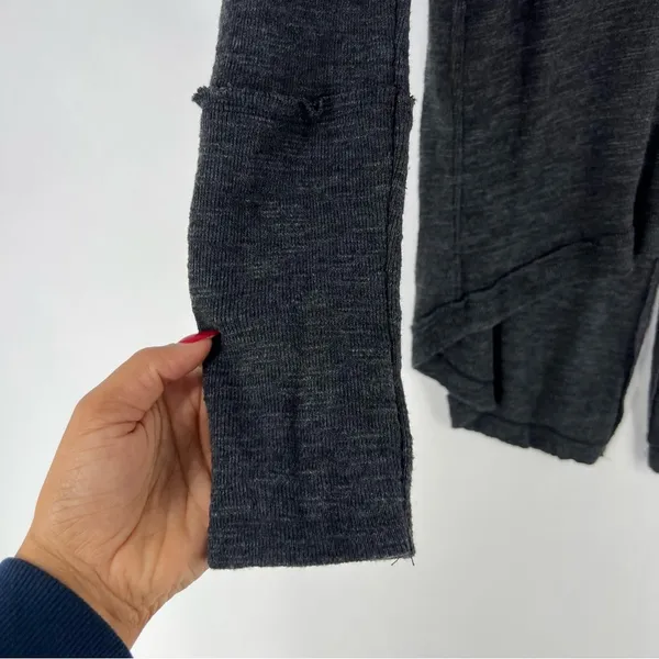 WeThe Free Raw Edge Split Back‎ Long Sleeve Burnout Knit Turtleneck Top - Image 5
