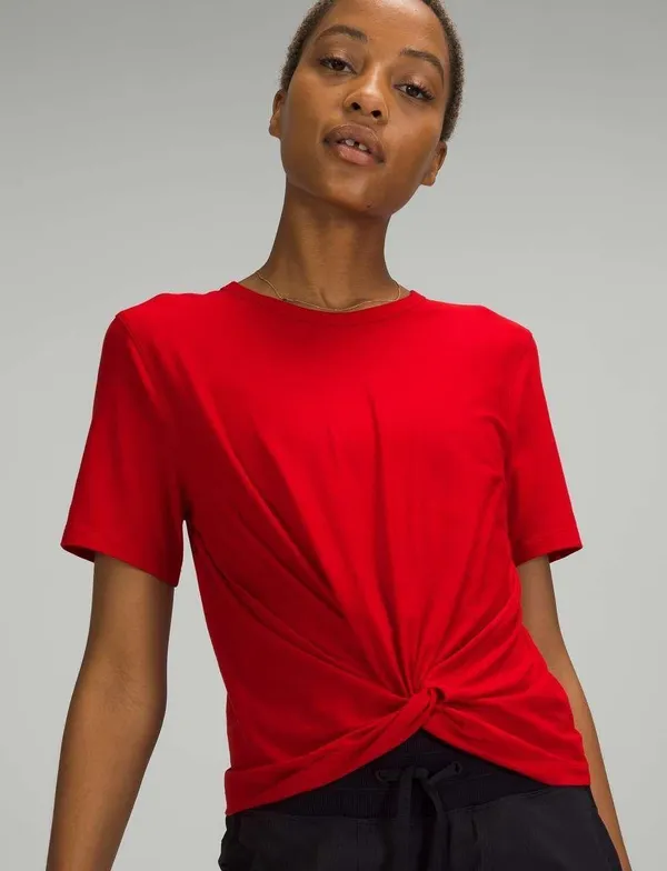 Lululemon Crescent Tee Dark Red - Image 5