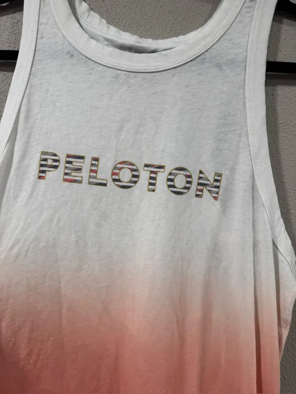 Peloton Women’s White Ombré Go To Racer Back Tank - Image 3