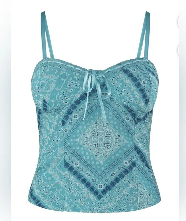 NO BOUNDARIES Womens Top Size Small Corset Style Lace Trim Padded Bra New - Image 5