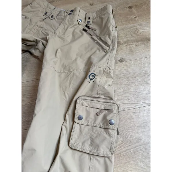 B by Burton Women's ski snow pants cargo insulated mesh zip y2k adjustable sz L - Image 12