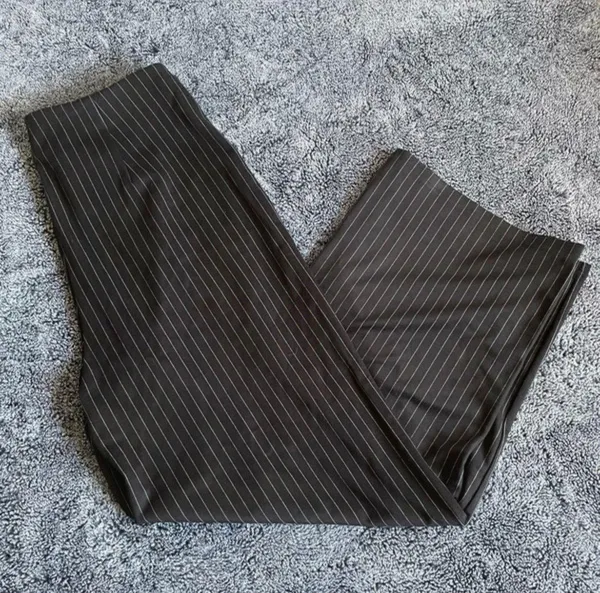 Women’s Pinstriped Flare Leg Pants (Plus Size: 0XL) - Image 5