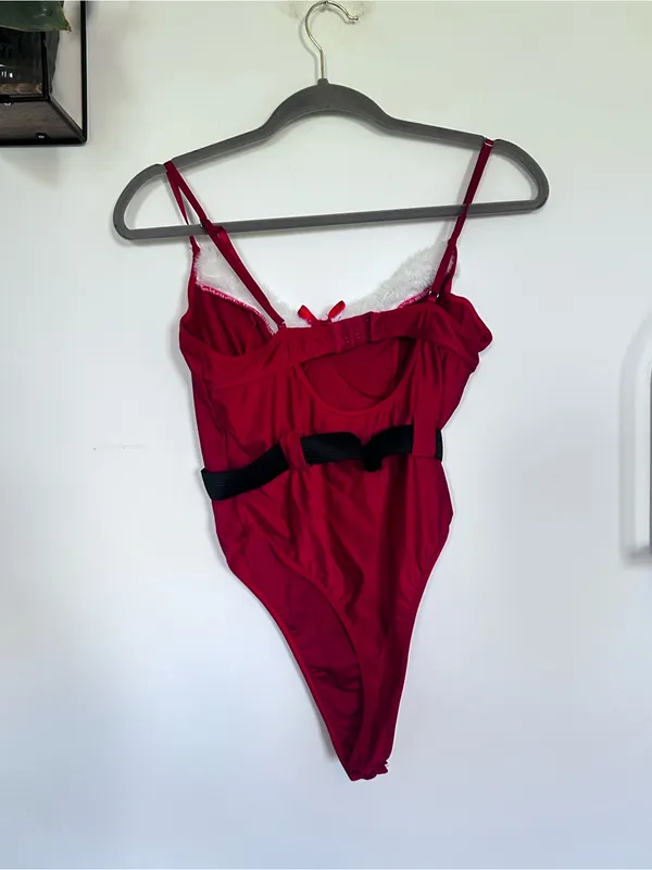 RSLove Red & White Sexy Santa Mrs.Klaus Bodysuit Size Medium - Image 2