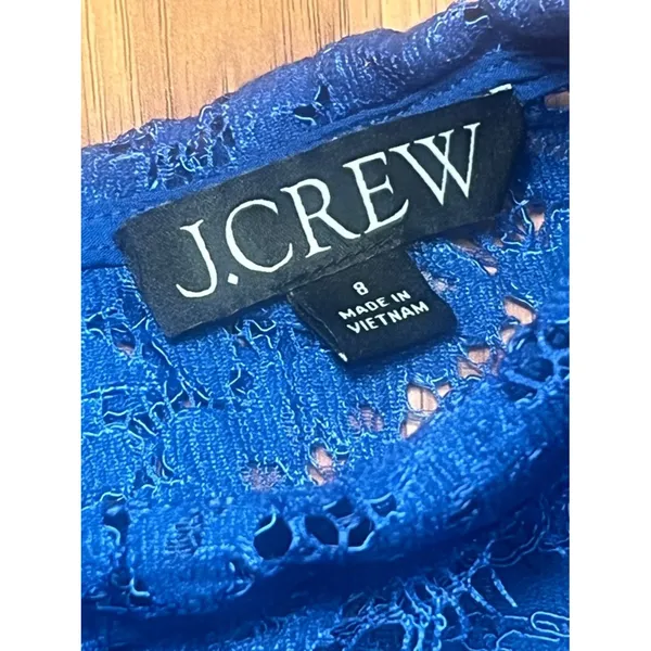 J. Crew Mockneck Floral Lace Top - Size 8 - Image 5