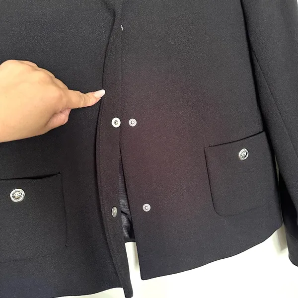 Zara Black Tailored Blazer with Cropped Silhouette Sz XS Lined‎ - Image 6