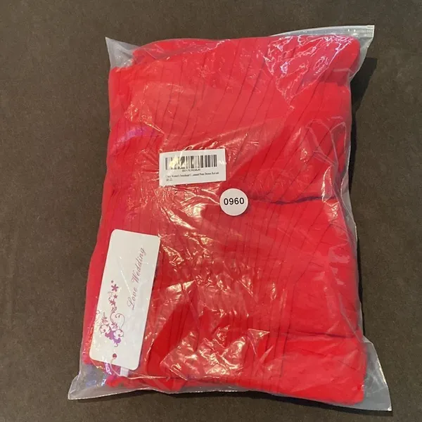 Women’s Full Length Red Chiffon Prom Party Dress Sweetheart Neckline Size 6 NWT - Image 11