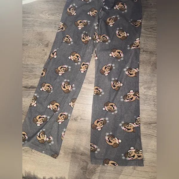 Vintage Y2K Old Aeropostale Lounging Pants - Monkey Catching Snowflakes - Image 4