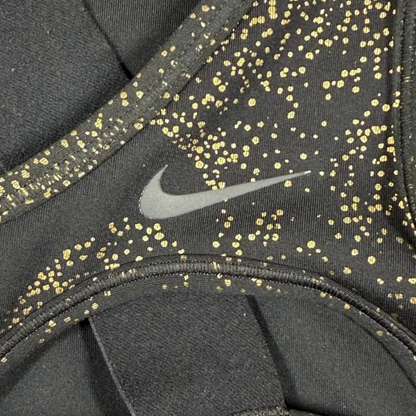 Nike Womens‎ One Shoulder Metallic Gold Speckle Sports Bra Black XS DQ5242-010 - Image 5