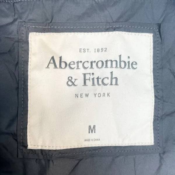 Abercrombie & Fitch Insulated Dark Grey Puffer Vest Coat Jacket Womens M - Image 15