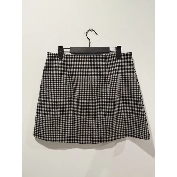 H&M Plaid Mini Skirt Womens Medium Elastic Waist Academia Work Collegiate Travel - Image 2