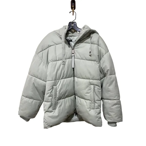 Aqua Hooded Puffer Coat Small Celadon Size‎ Medium - Image 2