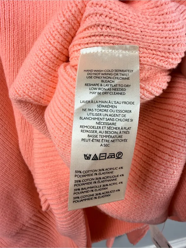 NWT Free People Easy Street Tunic Sweater Pale Rosette Women's Oversized M - Image 5
