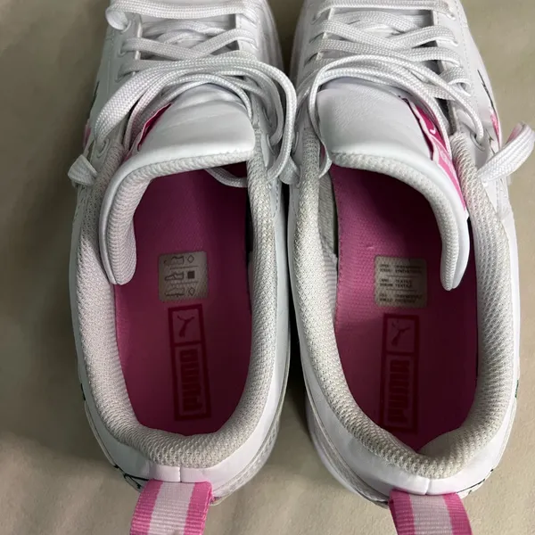 Puma Mayze Floral Platform Sneakers White Pink Embroidered Women’s 8.5 - Image 9