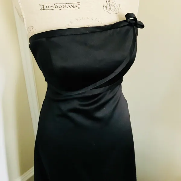 After Six Black Strapless Floor Formal Dress S/M - Image 4