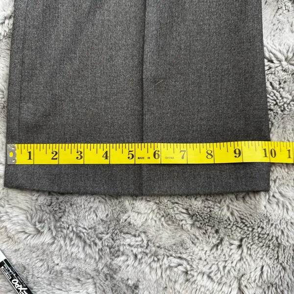 Adrienne Vittadini Pants Womens Sz 8 Heather‎ Gray Dress Wide Leg 32x32 - Image 13