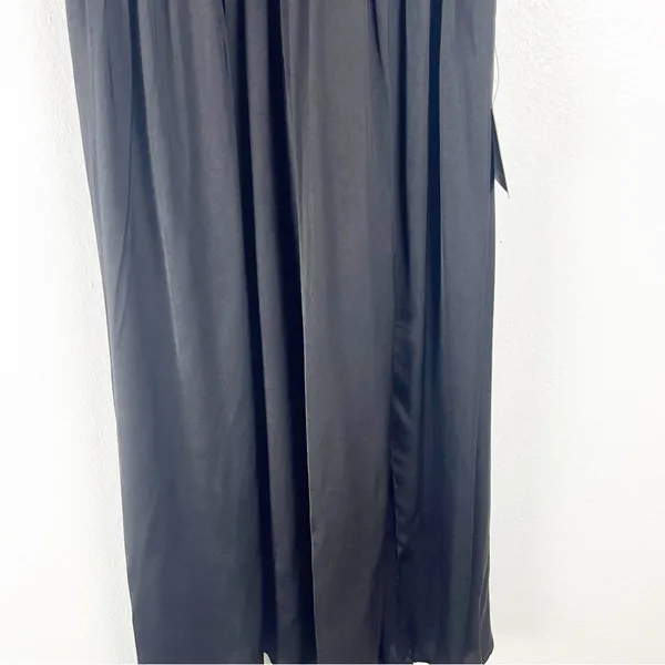 LULUS Black Regal Ruffles Back Ties Hidden Zipper V-Neck Flutter Sleeve Dress - Image 12