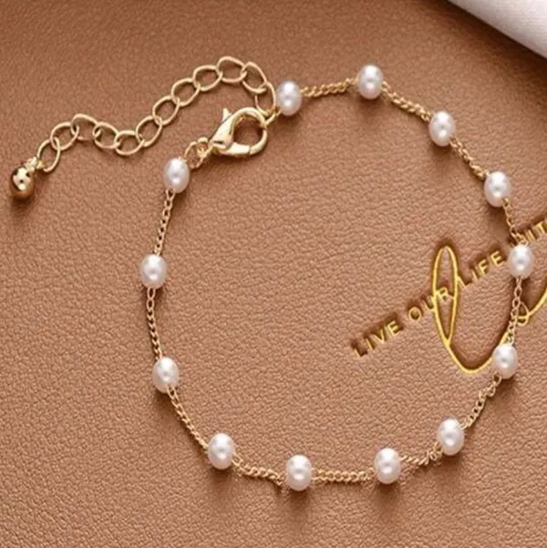 SheIn 1pc Elegant Faux Pearl Decor Bracelet For Women - Image 2